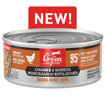 Champion Petfoods Orijen Original Chunks & Shreds Entrée Canned Cat Food, 5.5oz