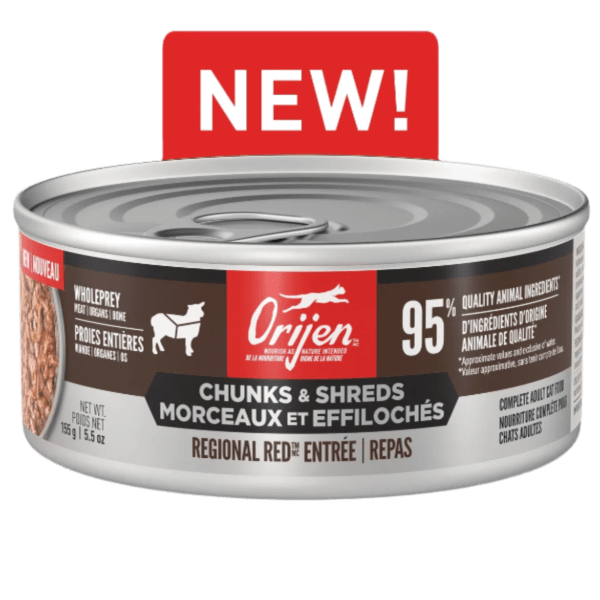 Champion Petfoods Orijen Regional Red Chunks & Shreds Entrée Canned Cat Food