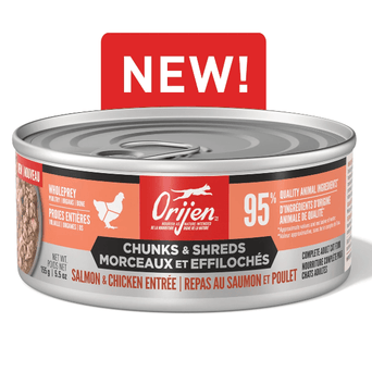 Champion Petfoods Orijen Salmon & Chicken Chunks & Shreds Entrée Canned Cat Food, 5.5oz