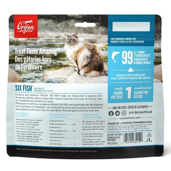 Champion Petfoods Orijen Six Fish Freeze-Dried Cat Treats