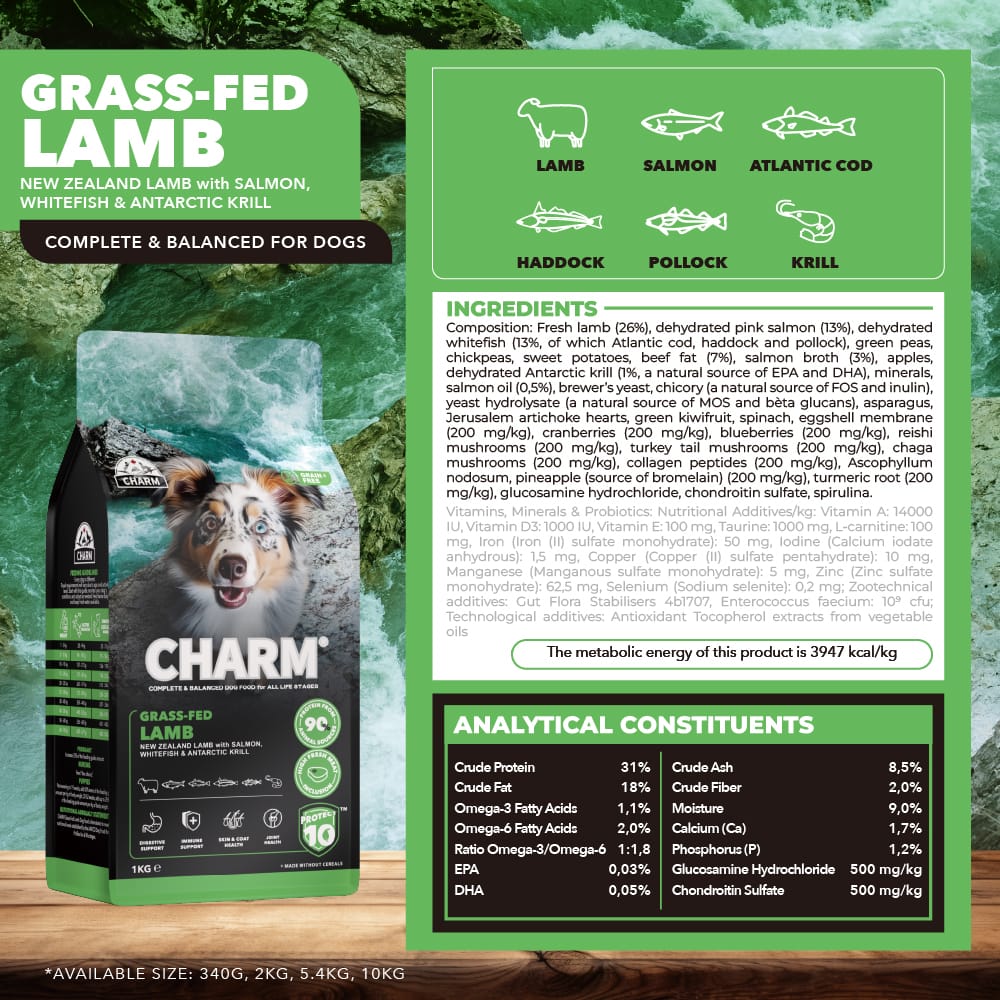 CHARM CHARM Grass-Fed Lamb Dry Dog Food