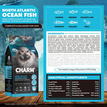 CHARM CHARM North Atlantic Ocean Fish Dry Cat Food