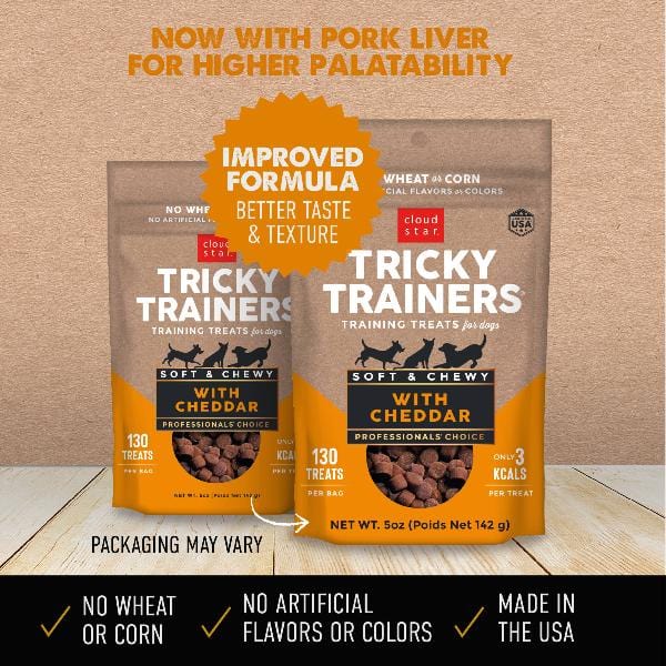 CloudStar Cloud Star Tricky Trainers with Cheddar Soft & Chewy Dog Treats