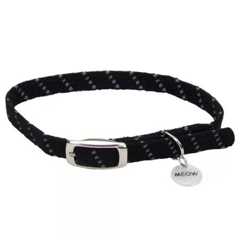 Coastal Pet Products Coastal ElastaCat Reflective Safety Stretch Collar with Reflective Charm