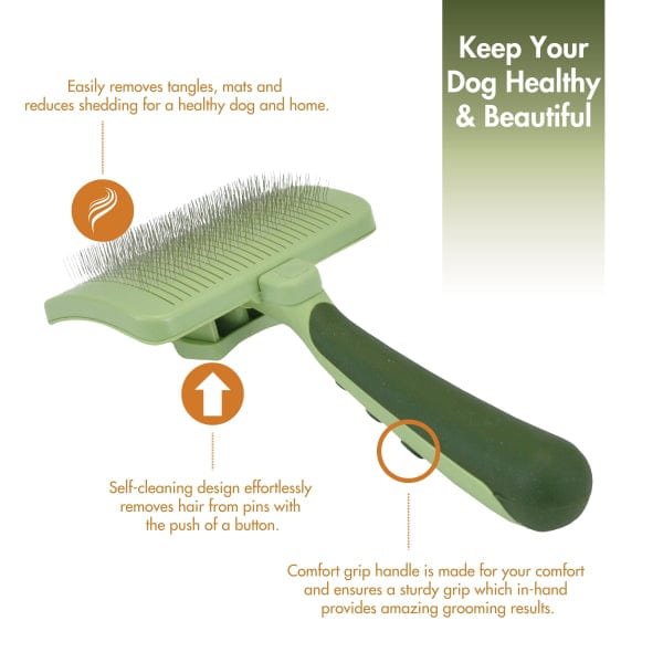 Coastal Pet Products Safari Dog Self-Cleaning Slicker Brush
