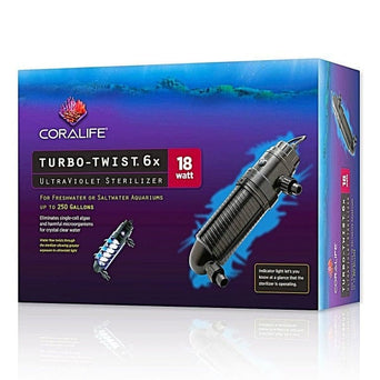 Coralife Coralife Turbo-Twist UV Sterilizer - 6x - 18 W - 250 Gal