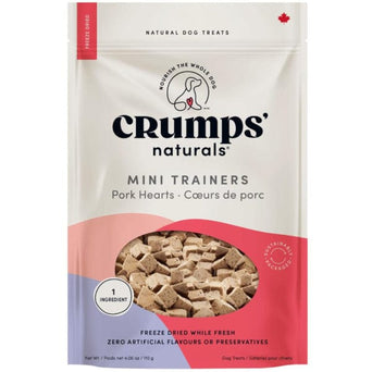 Crumps Crumps' naturals Freeze-Dried Pork Hearts Mini Trainers (SPECIAL ORDER ITEM)