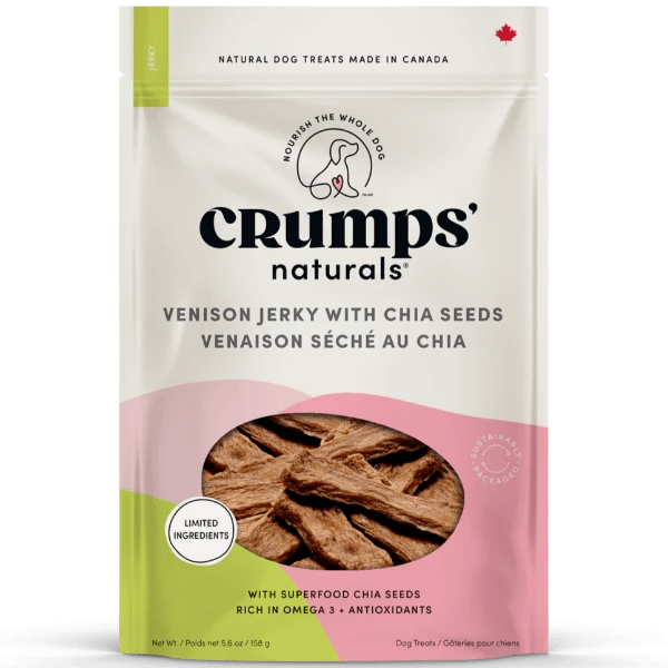 Crumps Crumps' naturals Venison Chia Jerky Dog Treats (SPECIAL ORDER ITEM)
