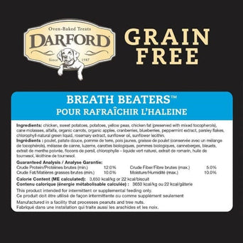 Darford Darford Grain Free Breath Beaters Oven-Baked Dog Treats