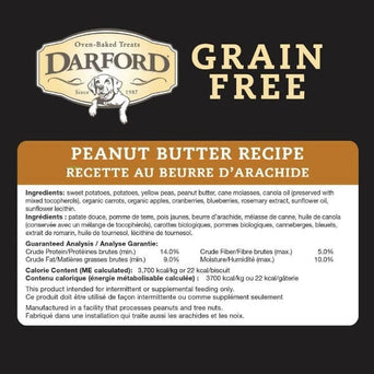Darford Darford Grain Free Peanut Butter Recipe Oven-Baked Dog Treats