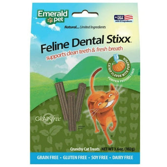 Emerald Pet Emerald Pet Feline Dental Stixx Catnip & Pumpkin