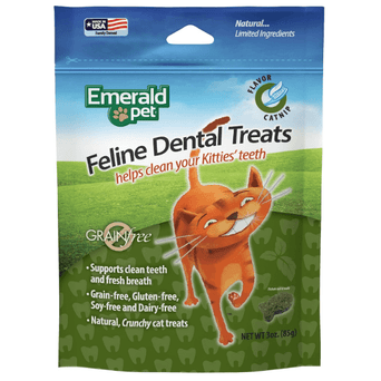 Emerald Pet Emerald Pet Grain Free Catnip Feline Dental Treats