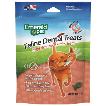 Emerald Pet Emerald Pet Grain Free Salmon Feline Dental Treats