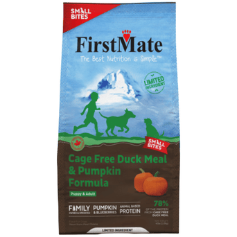 FirstMate FirstMate Cage Free Duck Meal & Pumpkin Formula Small Bites Dry Dog Food, 4lb