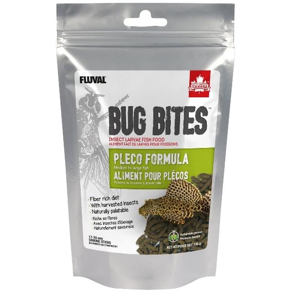 Fluval Bug Bites Pleco Formula Sinking Sticks, 130g – Petland Canada