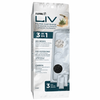 Fluval Fluval Liv Poly-Carb Filter Cartridge, 3-Pack