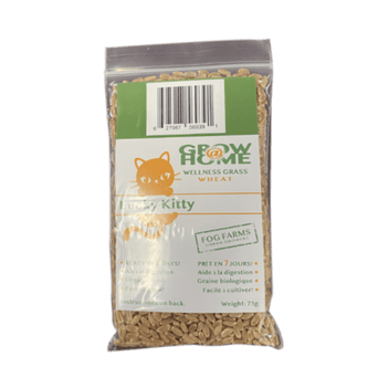 Fog Farms Lucky Kitty Grow @ Home Cat Grass Home Grow Kit; Wheat Refill Pack
