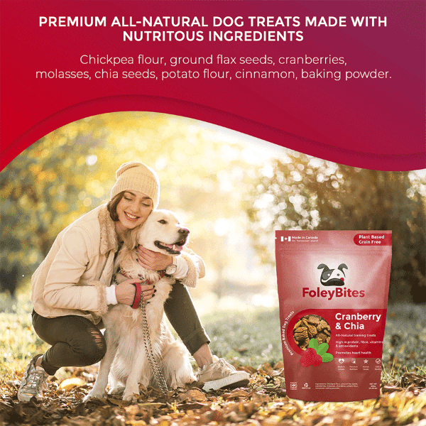 Foley Dog Treat Company Foley Bites Cranberry & Chia Premium Baked Dog Treats