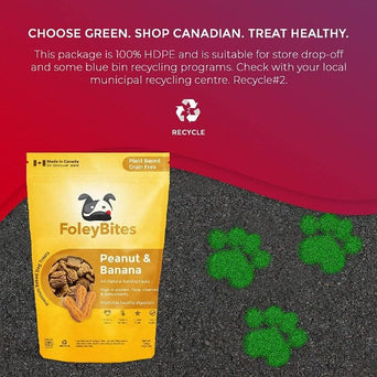 Foley Dog Treat Company Foley Bites Peanut & Banana Premium Baked Dog Treats