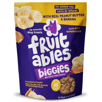 Fruitables Fruitables Biggies Peanut Butter & Banana Dog Treats