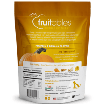 Fruitables Fruitables Pumpkin & Banana Baked Dog Treats