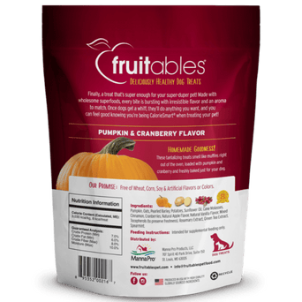 Fruitables Fruitables Pumpkin & Cranberry Baked Dog Treats