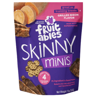 Fruitables Fruitables Skinny Minis Grilled Bison Flavor Dog Treats