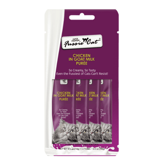 Fussie Cat Fussie Cat Chicken in Goat Milk Purée Cat Treats