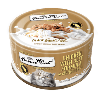 Fussie Cat Fussie Cat Chicken with Beef in Goat Milk Gravy Canned Cat Food, 2.47oz