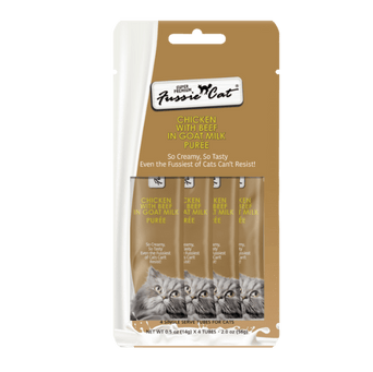 Fussie Cat Fussie Cat Chicken with Beef in Goat Milk Purée Cat Treats