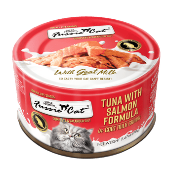 Fussie Cat Fussie Cat Tuna with Salmon in Goat Milk Gravy Canned Cat Food, 2.47oz