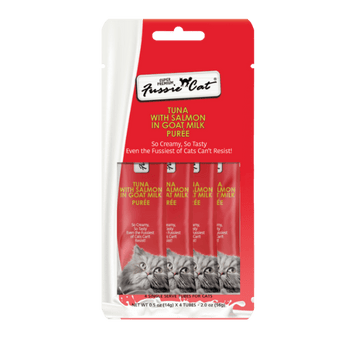 Fussie Cat Fussie Cat Tuna with Salmon in Goat Milk Purée Cat Treats