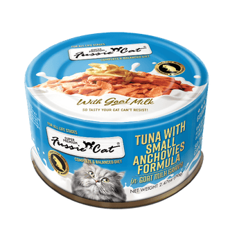 Fussie Cat Fussie Cat Tuna with Small Anchovies in Goat Milk Gravy Canned Cat Food, 2.47oz