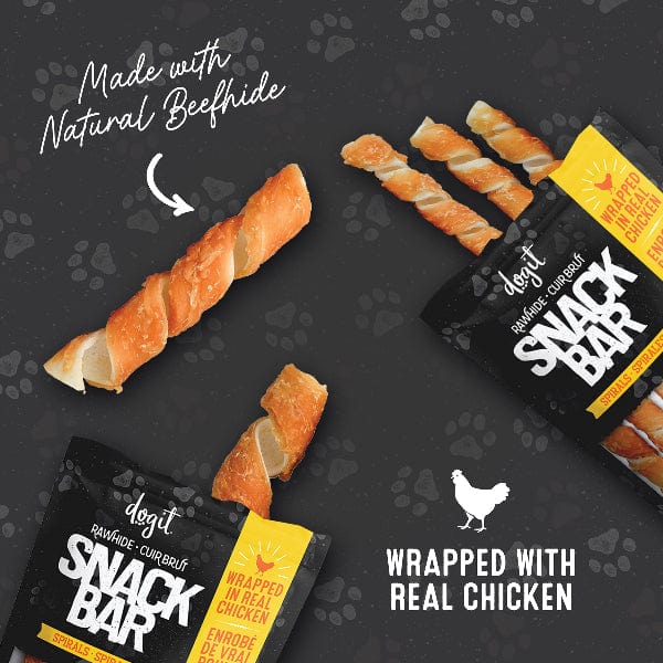 Hagen Dogit Snack Bar Chicken-Wrapped Beefhide Spirals