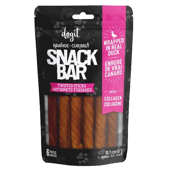 Hagen Dogit Snack Bar Duck-Wrapped Beefhide & Collagen Twisted Sticks