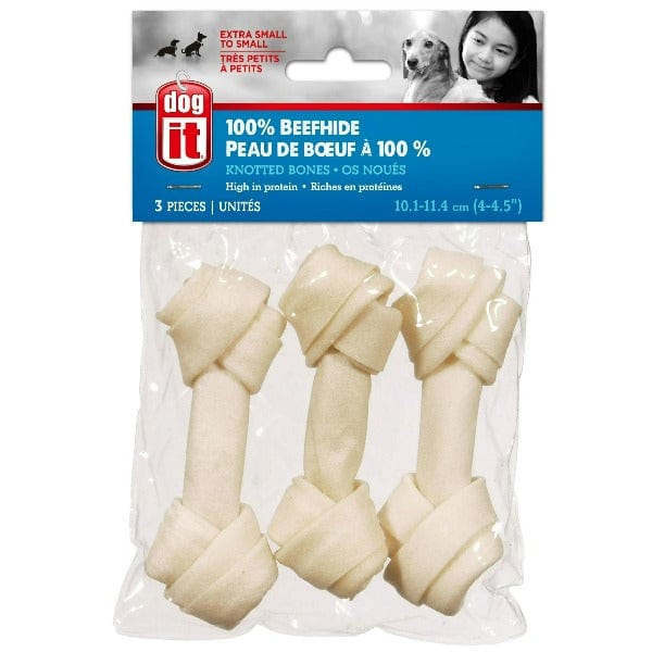 Dogit White Beefhide Knotted Bones for Dogs – Petland Canada