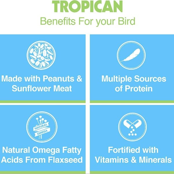 Hagen Tropican Lifetime Formula 2mm Granules for Parrots
