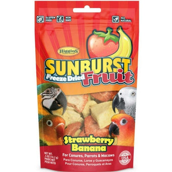 Higgins Premium Pet Foods Sunburst Freeze Dried Strawberry Banana for Birds