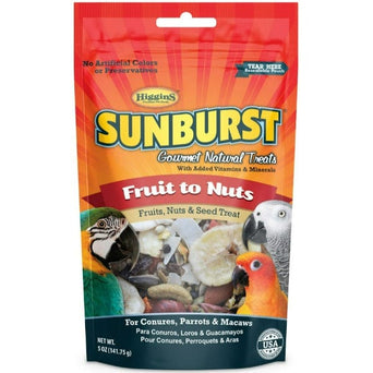 Higgins Premium Pet Foods Sunburst Fruits to Nuts Gourmet Natural Bird Treats