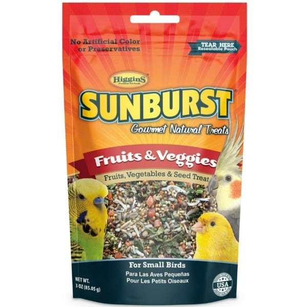 Higgins Premium Pet Foods Sunburst Fruits & Veggies (Small) Gourmet Natural Bird Treats