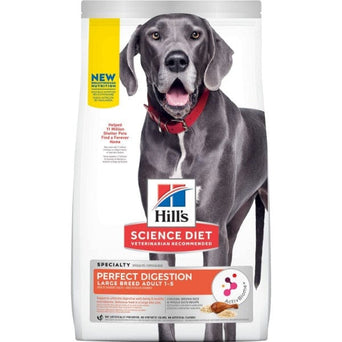 Hill's Science Diet Adult Large Breed Perfect Digestion Chicken Recipe Dry Dog Food, 22lb