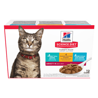 Hill's Science Diet Adult Morsels Canned Cat Food Variety Pack