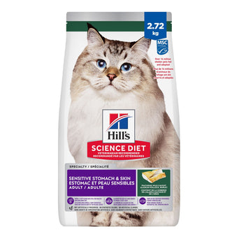 Hill's Science Diet Adult Sensitive Stomach & Skin Pollock Meal and Barley Recipe Dry Cat Food