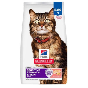 Hill's Science Diet Adult Sensitive Stomach & Skin Salmon & Brown Rice Recipe Dry Cat Food