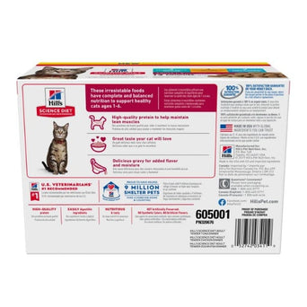 Hill's Science Diet Adult Tender Dinner Variety Pack Adult Cat Food Pouch