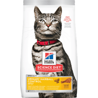 Hill's Science Diet Adult Urinary Hairball Control Chicken Recipe Dry Cat Food