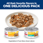 Hill's Science Diet Adult Urinary Hairball Control Savory Stew Canned Cat Food Variety Pack