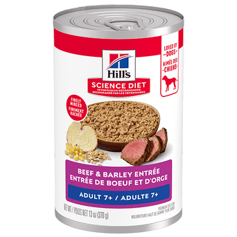 Hill's Science Diet Beef & Barley Entree Adult 7+ Canned Dog Food, 13oz