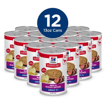 Hill's Science Diet Beef & Barley Entree Adult 7+ Canned Dog Food, 13oz
