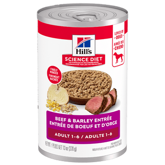 Hill's Science Diet Beef & Barley Entree Adult Canned Dog Food, 13oz